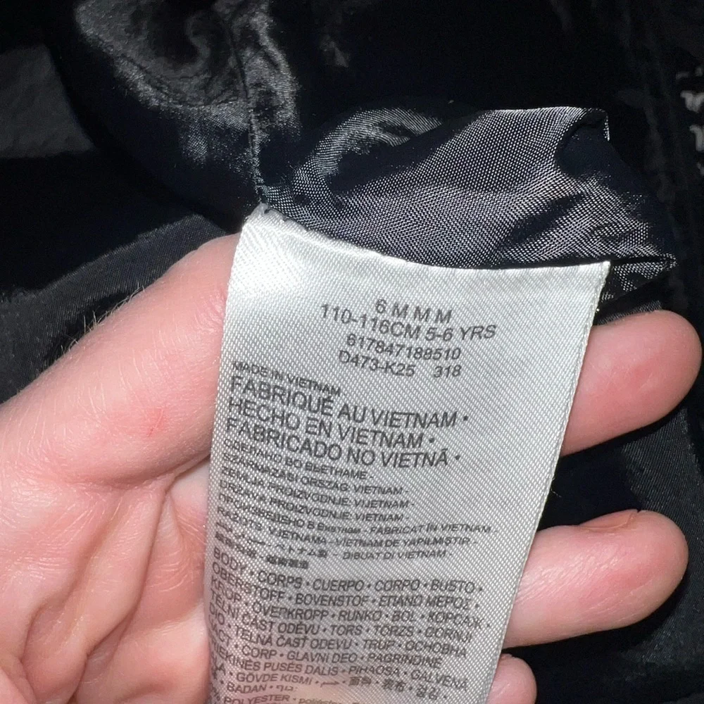 Nike Little Boy’s Medium 5 6 YRS Just Do It All Over Logo Puffer Coat Jacket M